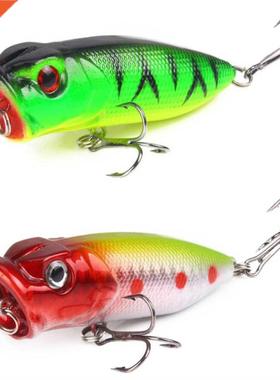 Se?uelos de Pesca de 65mm/10g5 Topwater Popper, cebo duro de