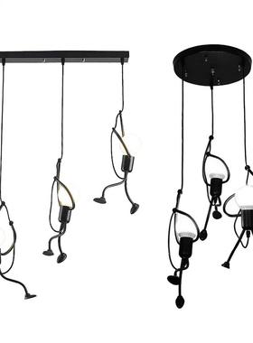 Iron Climbing Man Chandelier Ceiling Light Lighting Bedroom