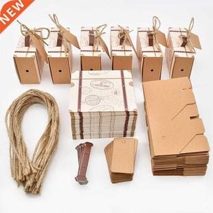 10/20pcs Travel Suitcase Candy Box Kraft Paper Gift Boxes We