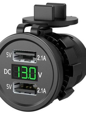 5V 2.1A Waterproof Dual Ports USB Charger Socket Adapter Pow