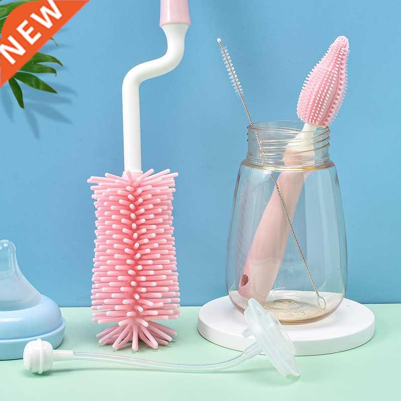 Silicone Bottle Brush 360 Degree Rotation Baby Pacifier Cup