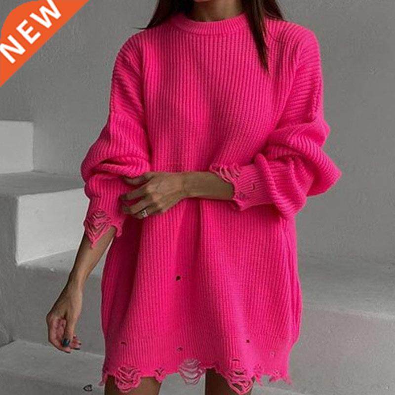 2021 Y2K Women's Oversized Sweater Knitted Green O N