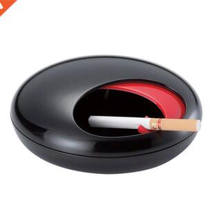 Rotatng Ashtray wth Sldng Ld Wndproof Smoker Ash Tray