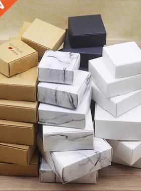 10pcs Kraft Paper Multifunction Box Cardboard Marbling Handm