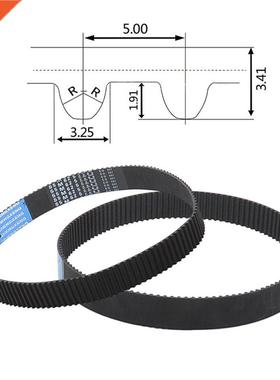 1Pcs HTD S5M-250 To S5M-55 Timing Belt Rubber Closed Loop D