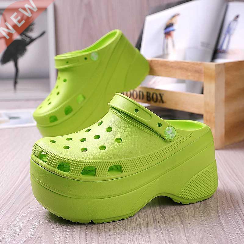 Summer Green Platform High Heels Sandals Non-slip Wedges sho