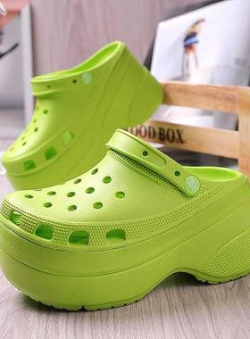 Summer Green Platform High Heels Sandals Non-slip Wedges sho