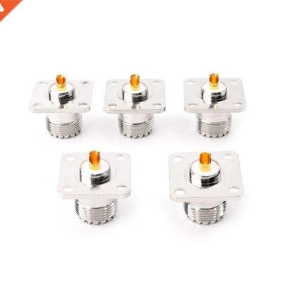 5Pcs UHF SO239 Female Flange Panel Chassis Deck Mount Adapte