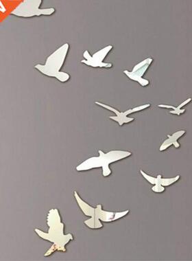 D Mirror Wall StickerS Nice HoMe DecoratioN BirDS Sticker D
