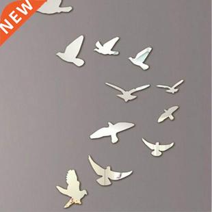 D Mirror Wall StickerS Nice HoMe DecoratioN BirDS Sticker D
