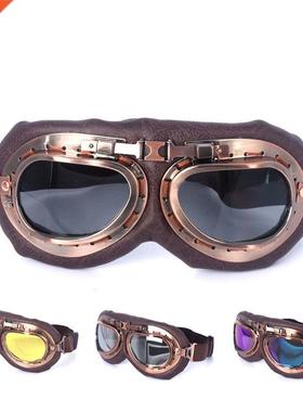 Gafas Retro para motocicleta, lentes clásicas para Ha