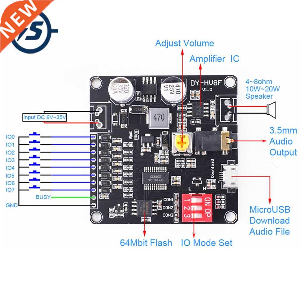 Voice Playback Module High Power Digital Amplifier Module DC