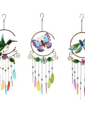 Wndow Balcony Color Glass Pendant Decor Wnd Chmes Yard Ho