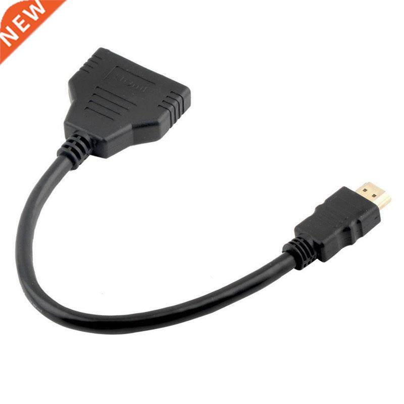 HDMI 1 Male To Dual HDMI 2 Female Y Splitter Adapter Cable F