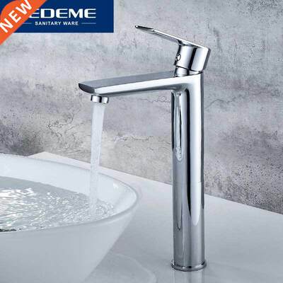 LEDEME Chrome Basin Faucets Deck Mounted Bathroom Sink Mixe