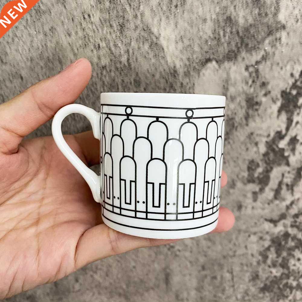 6 pcs set Top Grde Cermic Espresso Coffee Cup Te Milk Dri