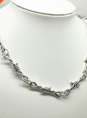 Small wire Brambles Iron Unisex Choker Necklace Women Hip-ho