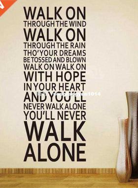 Youll Never Walk Alone Quote Removable PVC Wall Sticker Hom