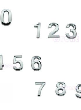 Modern Door Address Silver Plaque Number House Hotel Digits