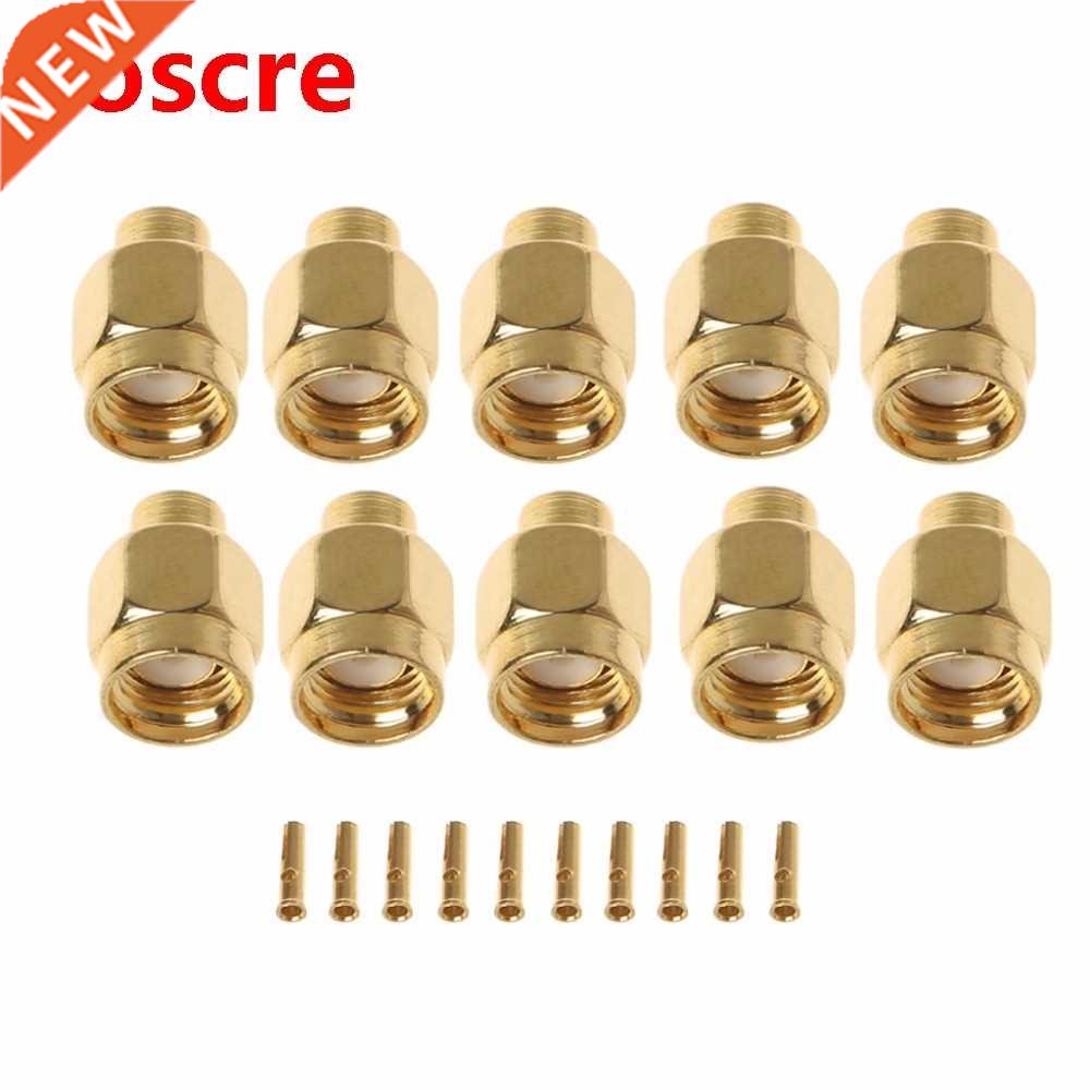 10pcs SMA-JB3 RF Connector RP-SMA Male Jack Center Solder Se