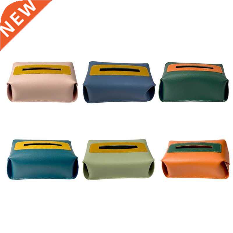 Tissue Box Cover PU Leather Rectangular Napkin Holder Modern