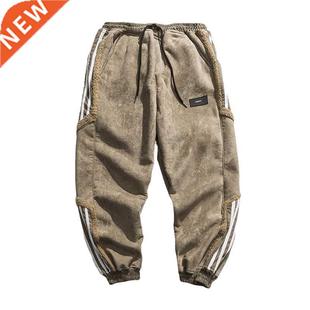 Hip Hop Pants Korean Setwear Harem Style Casual Winter Thick