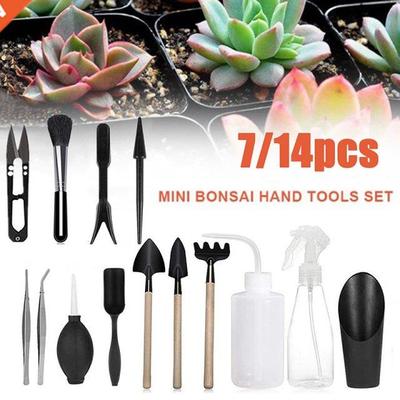 7/14Pcs Miniature Garden Tools Succulent Planting Kit Garden