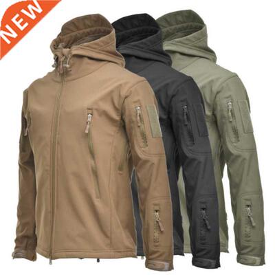 Winter Big Size Men Camouflage Jacket Shark Soft Shell Milit