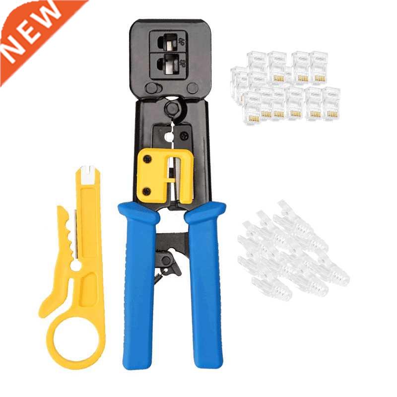 RJ45 Crimp Tool Network Repair Tools Pass Through Cat5 Cat5E