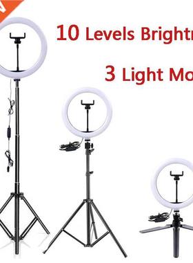 Led Ring Light with Cell Phone Mobile Holder Ringlight 26 Cm