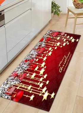 Christmas Kitchen Mat Rectangle Entrance Doormat Bedroom Hom