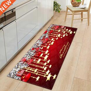 Christmas Kitchen Mat Rectangle Entrance Doormat Bedroom Hom