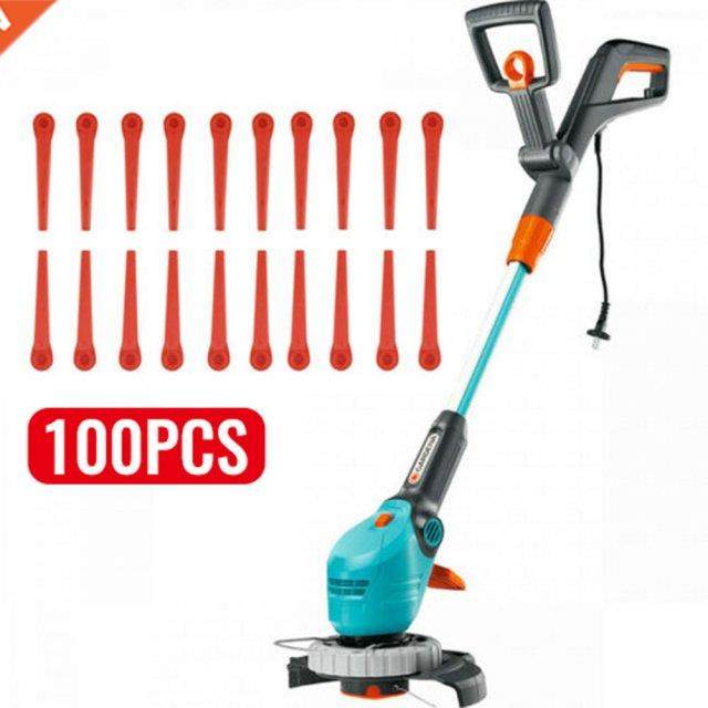 100Pcs Brushcutter Plastic Blades Grass Trimmer Head 适用于