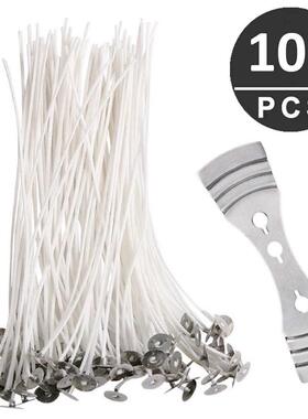 100pcs Cotton Candle Wcks +Candle Wcks tool Smokeless Wck