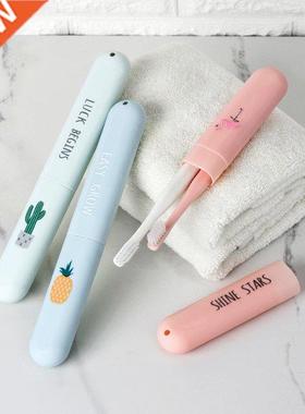 Portable Flamingo Cactus Plant Toothbrush Cover HolderOutdoo