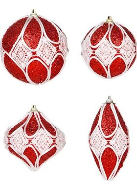 2021 New Christmas Balls Red Xmas Trees Pendant Wedding Part