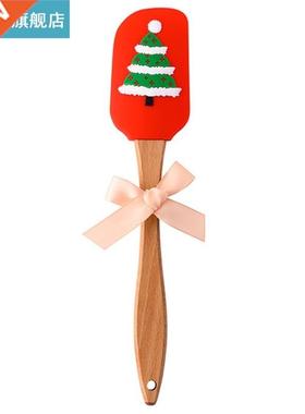 1pc Food Grade Silicone Spatula Christmas Tree Snowm