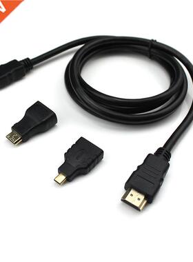 Full HD 3 in 1 male to male Mini HDMI Micro HDMI 1.5M Cale