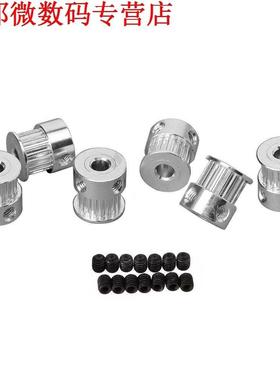 8Pcs 5mm 20 Teeth Timing Pulley Wheel+5 Meters Rubber GT2 2m