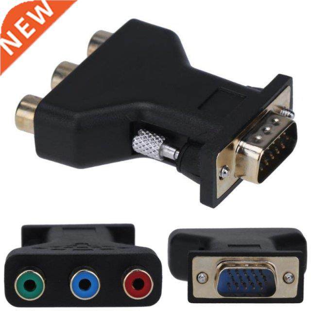 15 Pin VGA Male to 3 RCA Female Converter Adapter Splitter P