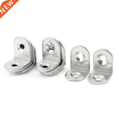 10 Pcs 20mm x 20mm Round End 90 Degree Corner Bracket Silver