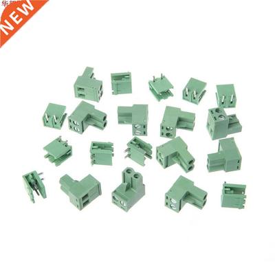 10 Sets 2P Right Angle Terminal Block 00V 10A 5.08mm Pitch
