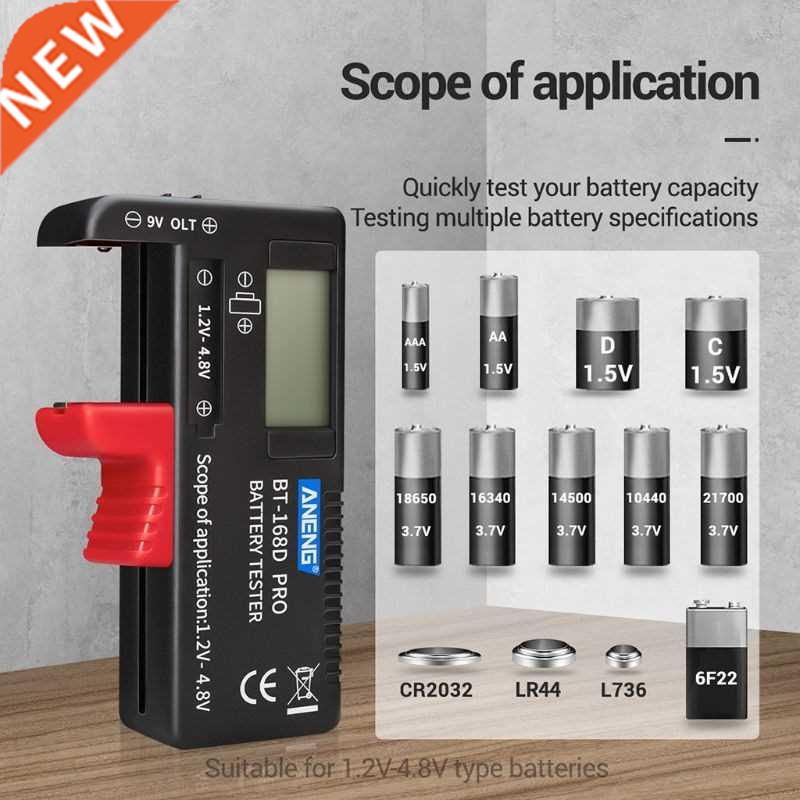 BT-168 PRO 1.2-4.8V AA/AAA/C/D Mini Battery Tester Quickly T