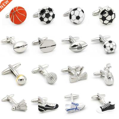 Free Shipping Men's Cufflinks Wholesale Sport Series Rugby G