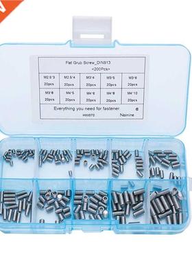 7XEA 04 Stainless Steel Metric Thread Grub Screw Flat Point