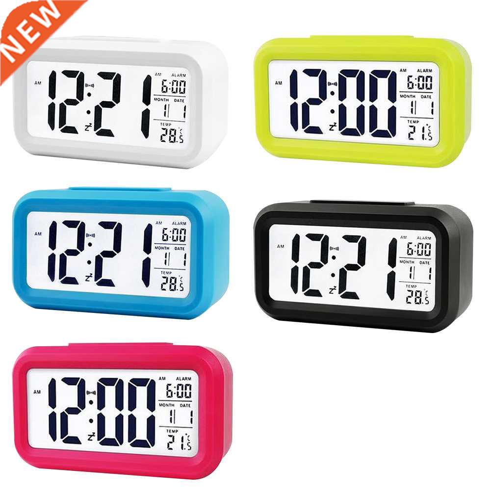 Smart Temperature Alarm Clock LED Display Digital Backlight