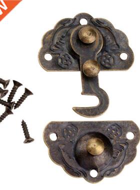 1Pc 44x34mm Antique Brass Iron Latch Decorative Jewelry Gift