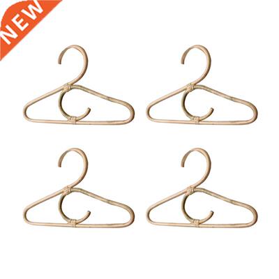 4Pcs Rattan Clothes Hanger Nordic Style Kids Garments Organi