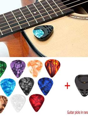 10Pcs Guitar Picks & Guitar Pick Holder Set for Acoustic