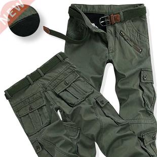 Army Cargo Tactical Winter Overalls Fleece Pants Men Thicken